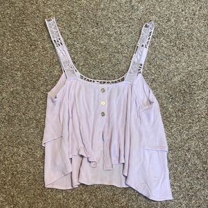 lavender tank with design
